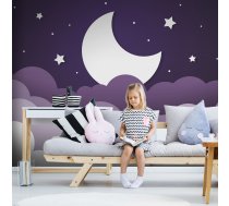 Fototapete Artgeist Moon Dream - Clouds In A Purple Sky With Stars For Children, 105 cm x 147 cm