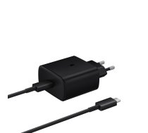 Adapteris Samsung, USB Type C/Europlug, 100 cm, melna, 45 W