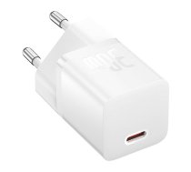 Adapteris Baseus GaN5 30W Mini, USB Type C, balta, 30 W