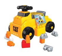 Bērnu rotaļu mašīnīte Mega Bloks CAT Build N Play, dzeltena