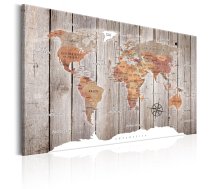 Reprodukcija Artgeist World Map: Wooden Stories, 120 cm x 80 cm