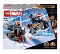 Konstruktors LEGO® Marvel Melnās atraitnes un Kapteiņa Amerikas motocikli 76260, 130 gab.