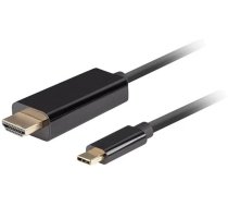 Kabelis Lanberg USB-C - HDMI USB-C, HDMI, 1.8 m, melna