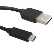 Kabelis Qoltec USB 3.1 C male, USB 2.0 A male, 0.12 m, melna