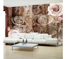 Fototapete Artgeist Old Wood & Roses, 140 cm x 200 cm