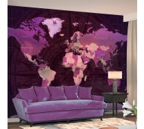 Fototapete Artgeist Purple World Map SFT1516, 70 cm x 100 cm