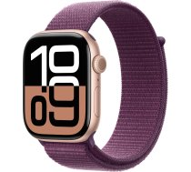 Viedais pulkstenis Apple Watch Series 10 GPS 46mm Case Plum Sport Loop, rose gold aluminium