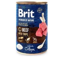 Mitrā barība (konservi) suņiem Brit Premium By Nature Beef With Tripe, liellopa gaļa, 0.4 kg