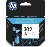 Tintes printera kasetne HP 302, zila/dzeltena/violeta, 4 ml