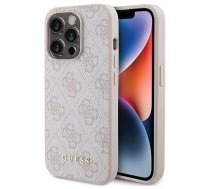 Telefona vāciņš Guess Metal Logo, Apple iPhone 15 Pro, rozā