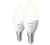 Viedā spuldze Philips Hue LED, B39, 2700 °K, E14, 5.5 W, 470 lm, 2 gab.