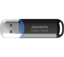 USB zibatmiņa A-Data C906, melna/gaiši zila, 64 GB