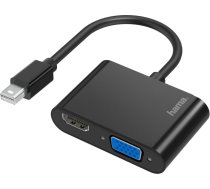 Adapteris Hama Mini DisplayPort - VGA/HDMI 4K Mini DisplayPort male, VGA/HDMI female, melna