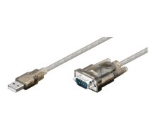 Kabelis MicroConnect USB - DB9 USB 2.0 male, DB9 male, 1.5 m, pelēka