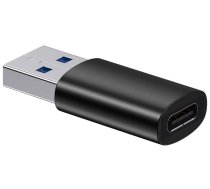 Adapteris Baseus USB - USB-C USB male, USB-C female, melna
