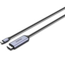 Kabelis Unitek USB Type-C, DisplayPort 1.4, 1.8 m, melna
