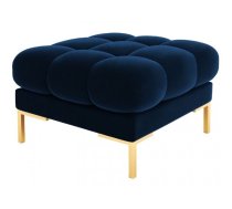 Pufs Micadoni Home Mamaia Velvet, zila/zelta, 60 cm x 60 cm x 41 cm