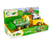 Rotaļu traktors John Deere Build A Buddy Tractor With Wagon 47209, dzeltena/zaļa