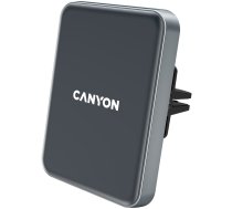 Auto telefona lādētājs Canyon C-15, Qi/USB-C, melna, 15 W
