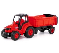 Rotaļu traktors Wader-Polesie Champion Tractor With Semitrailer 0445, melna/sarkana