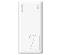 Lādētājs-akumulators (Power bank) Romoss Simple 20, 20000 mAh, balta