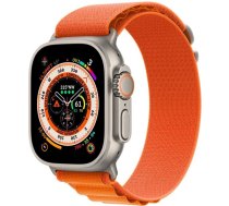 Viedais pulkstenis Apple Watch Ultra GPS + Cellular, 49mm Titanium Case with Orange Alpine Loop - Medium, titāna