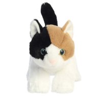 Mīkstā rotaļlieta kaķis Aurora Eco Nation, balta/melna/bēša, 21 cm