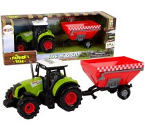 Rotaļu traktors Lean Toys A Farmers Tale 15217, melna/sarkana/zaļa