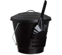 Spainis saimniecībai Ash Bucket With Shovel, 12.5 l, melna