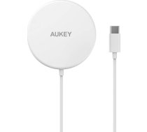 Bezvadu lādētājs Aukey LC-A1, Qi Wireless/USB-C male, 120 cm, balta, 15 W