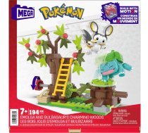 Konstruktors mežs Pokemon Mega Bloks Emolga's & Bulbasaur's Enchanting Forests, plastmasa