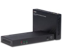 Pagarinātājs Lindy 100m Cat.6 HDMI 4K60, Audio, IR & RS-232 HDBaseT Extender HDMI/3.5mm/RJ-45/TosLink, HDMI/3.5mm/RJ-45/TosLink, melna