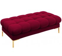 Pufs Micadoni Home Mamaia Velvet, zelta/sarkana, 133 cm x 62 cm x 41 cm