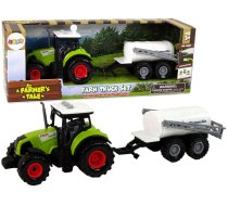 Rotaļu traktors Lean Toys A Farmers Tale 15218, balta/melna/zaļa