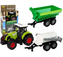 Rotaļu traktors Lean Toys A Farmers Tale 15221, balta/zaļa