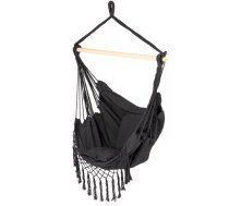 Šūpuļkrēsls, stiprināms ModernHome Hammock, melna