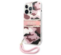 Telefona vāciņš Guess Camo Strap Collection, Apple iPhone 13 Pro Max, rozā