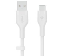 Kabelis Belkin BoostCharge, 1x USB Type-C/1 x USB Type-A, 200 cm, balta