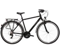 Velosipēds tūristu Kross Trans 1.0, 28 ", S rāmis, melna/pelēka