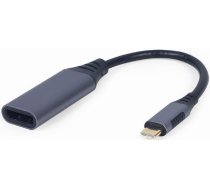 Adapteris Gembird USB Type-C to DisplayPort USB Type-C, Display port female, 0.15 m, pelēka
