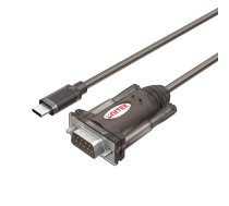 Adapteris Unitek Y-1105K USB C To RS232 Adapter, RS-232 male, 1.5 m, melna