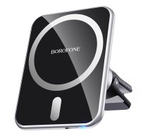 Auto telefona lādētājs Borofone BH43 Xperience Magsafe 15W, 8.2 cm, melna, 15 W