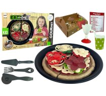 Komplekts lomu spēlei, picērijas piederumi Lean Toys Gourmet Pizza, daudzkrāsaina