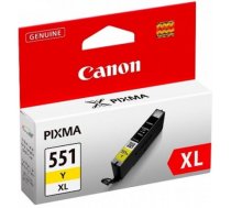 Tintes printera kasetne Canon CLI-551XL, dzeltena, 11 ml