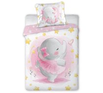 Bērnu gultas veļas komplekts PPF-07, balta/dzeltena/rozā, 100x135 cm
