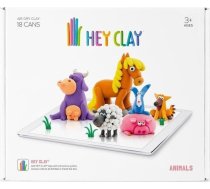 Komplekts māla figūriņu izgatavošanai Tm Toys Hey Clay Animals, daudzkrāsaina