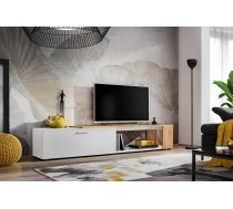 TV galds ASM Maze II, ozola/balta, 200 cm x 39 cm x 40 cm