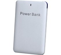Lādētājs-akumulators (Power bank) Slim, 2500 mAh, balta