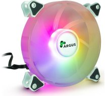 Ventilators Inter-Tech Argus RS-061 RGB, 12 cm, balta/melna
