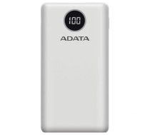 Lādētājs-akumulators (Power bank) Adata, 20000 mAh, balta